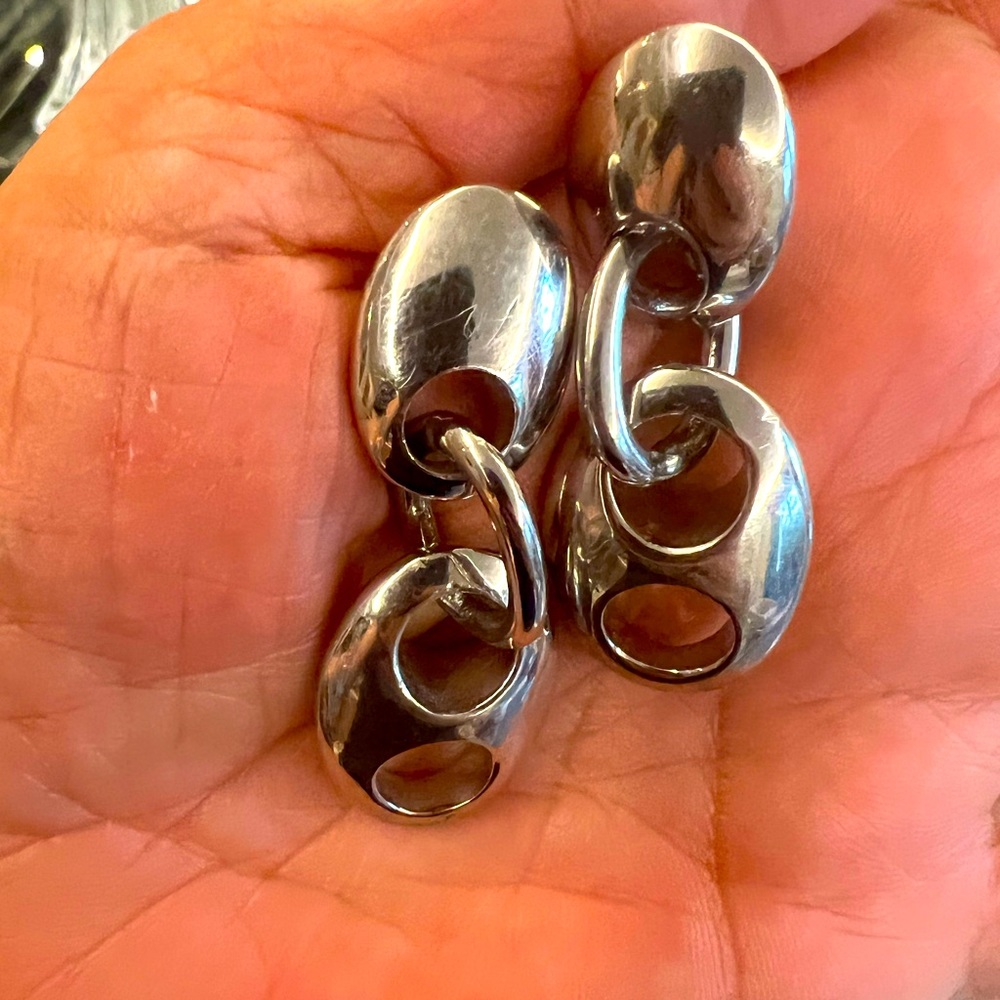 Earrings Gucci style. Silver Beautiful for all occasions.